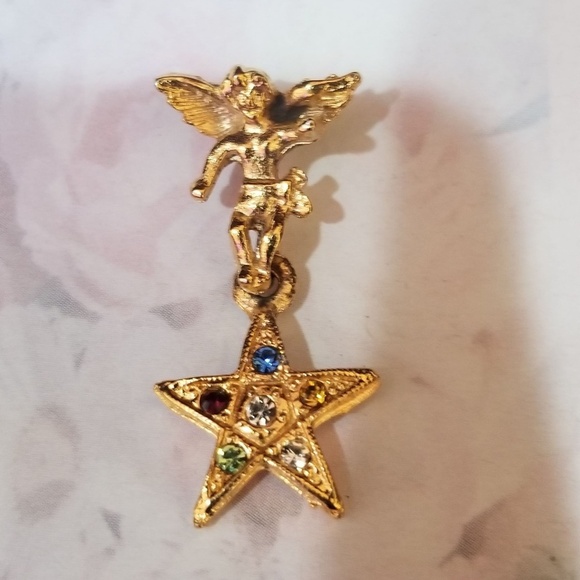 Thinking of You ANGEL Pin Thoughtful Little Angel - Picture 1 of 2